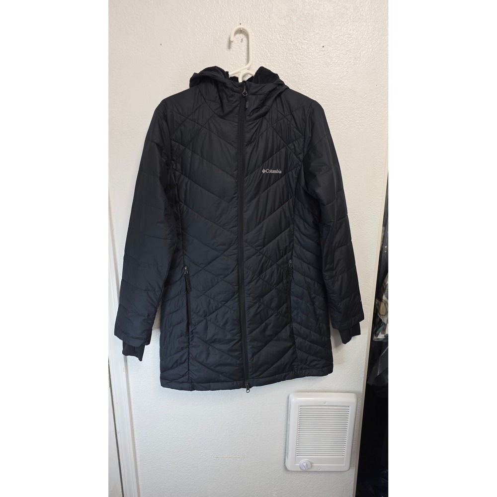 Columbia Heavenly Hooded Jacket Womens Medium Black Excellent Condition